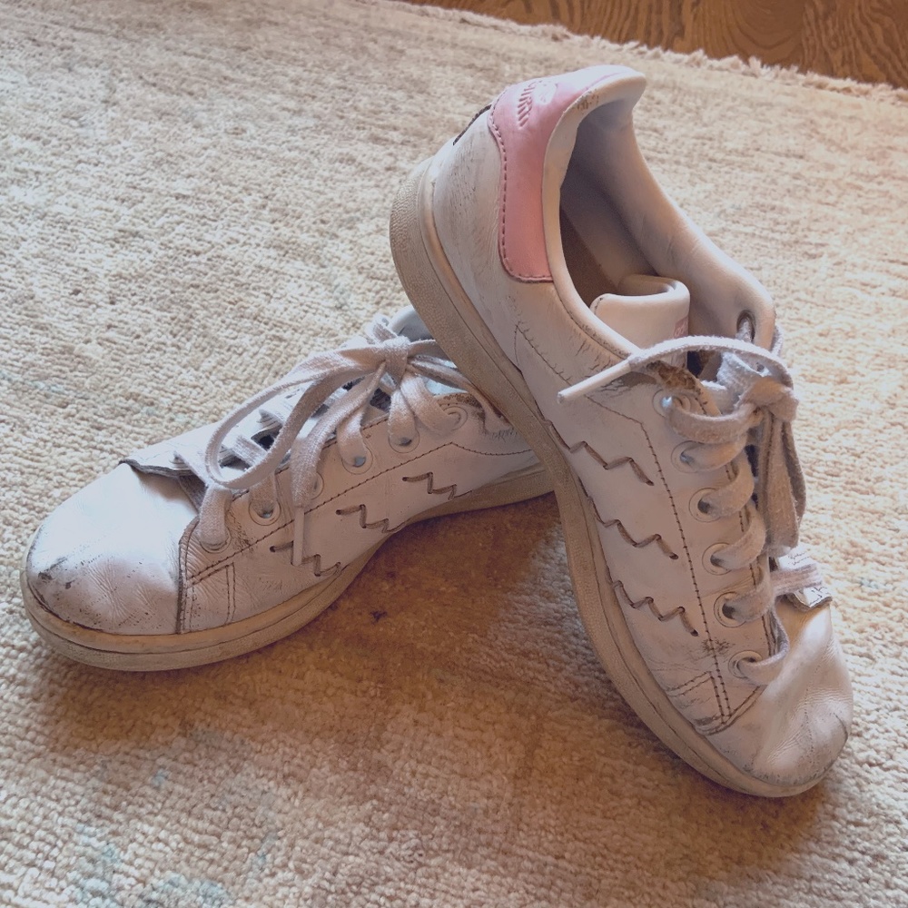 Adidas Stan Smiths with pink details